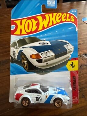 Ferrari White, Blue & Red Racing Die-Cast Car